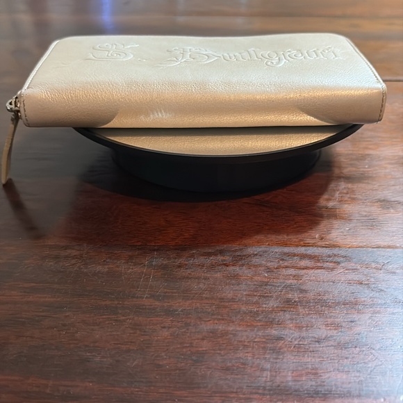 BVLGARI S.Bulgari Metallic Gold Leather Wallet - Picture 6 of 17
